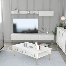 Hanah Home Lyon 3 - Blanco y Oro